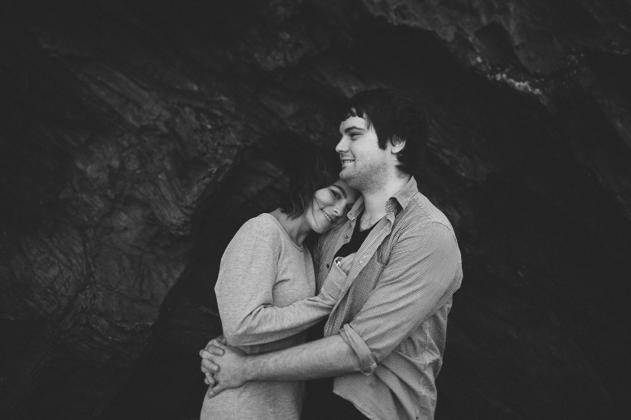 couple in each others arms