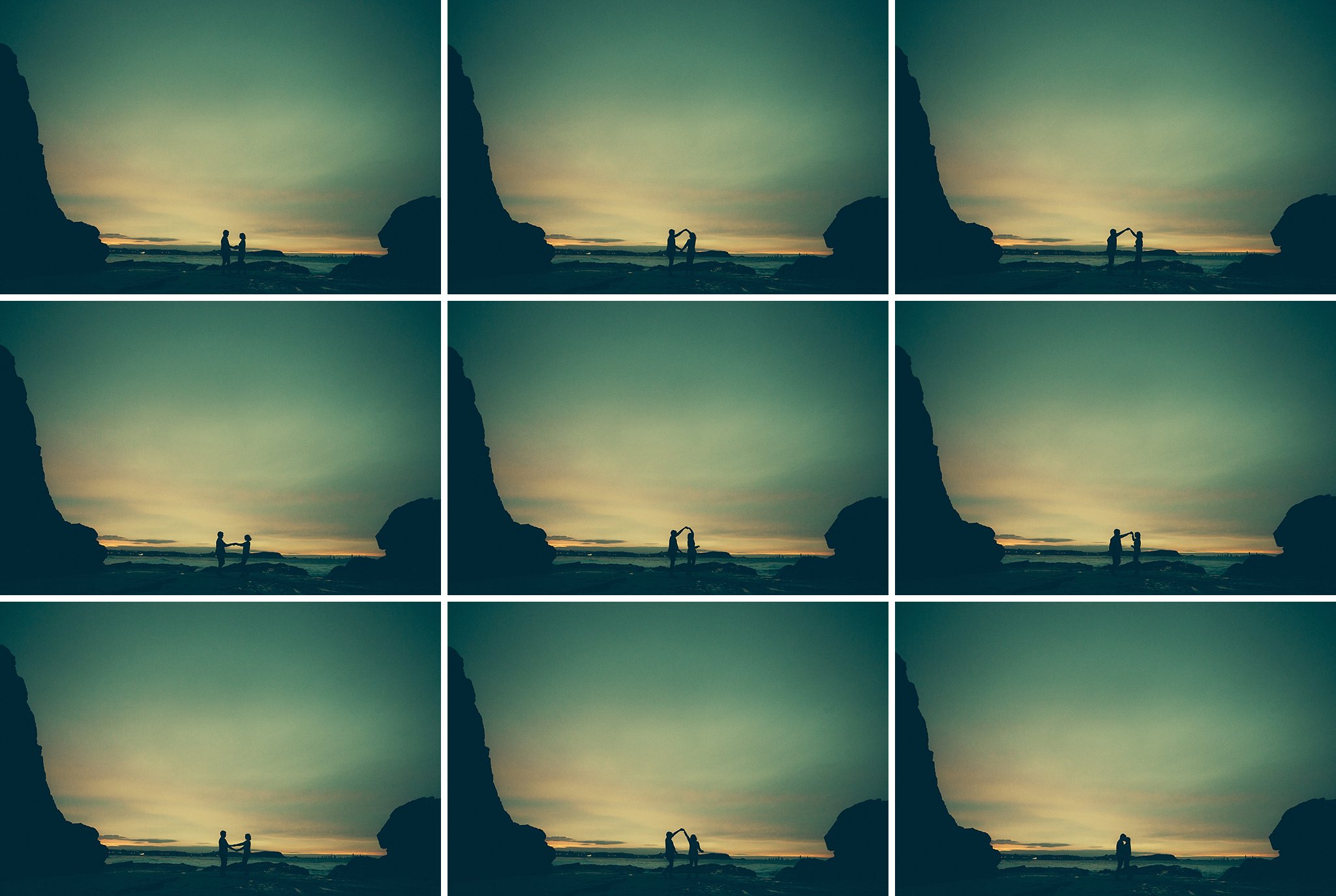 couple's sunset dance