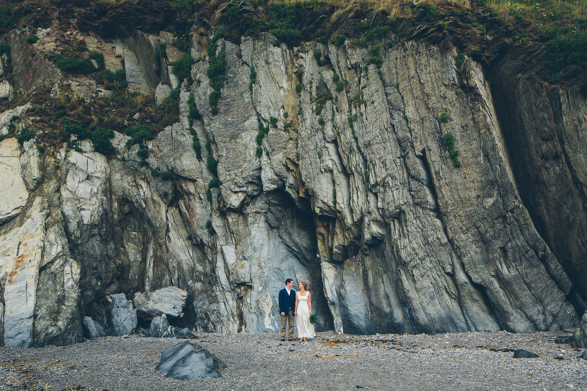 South devon cliff face