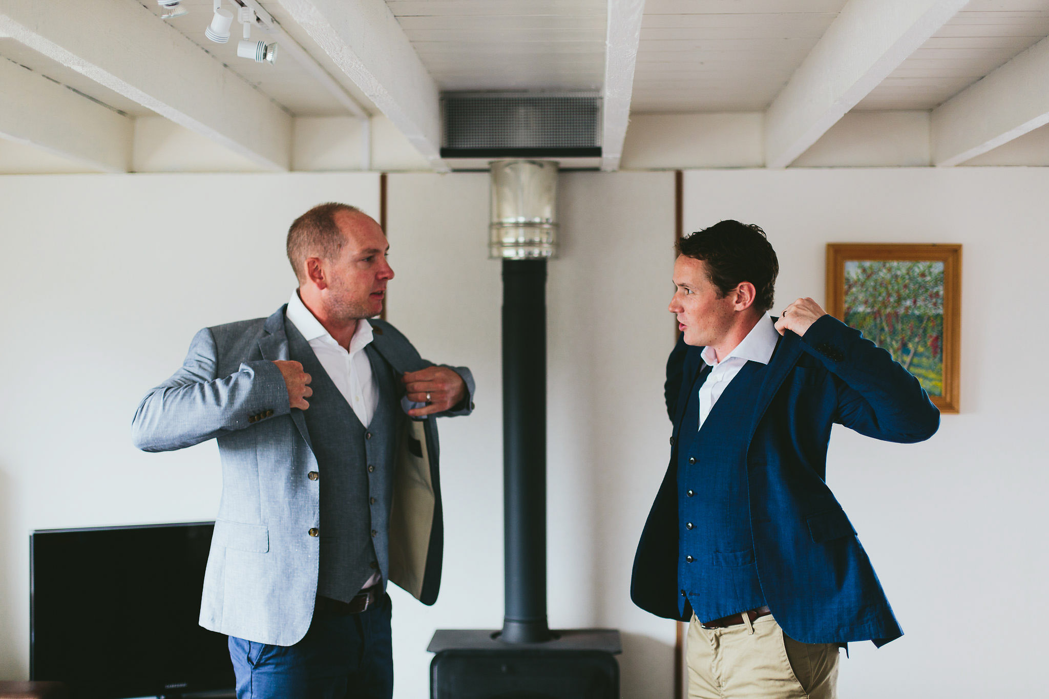 groom and best man wedding in Devon England