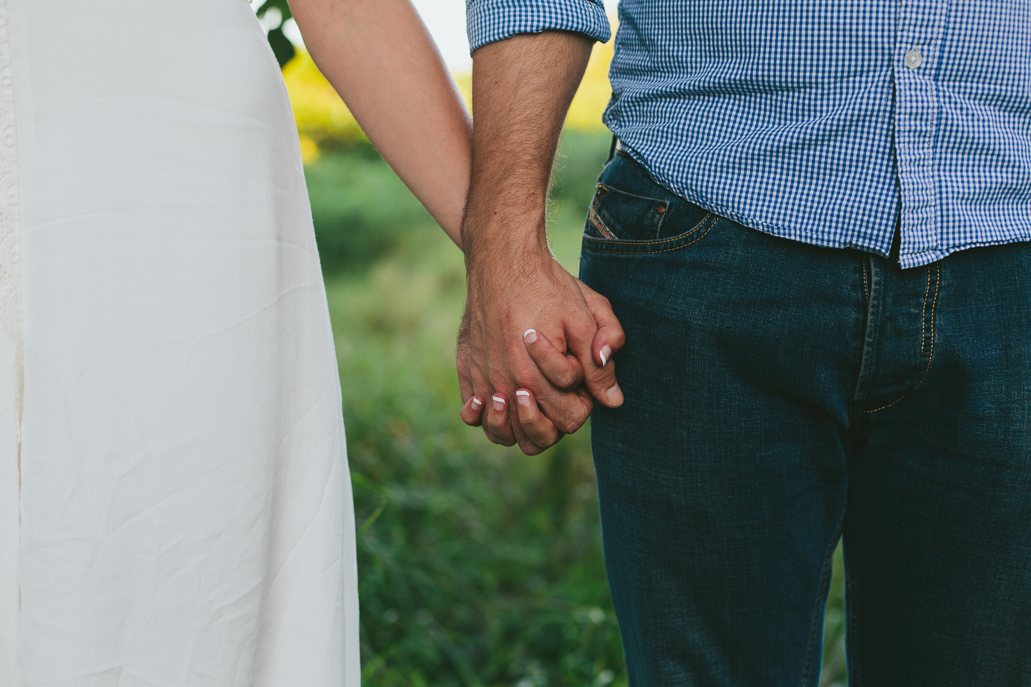 holding hands engagement photo shoot