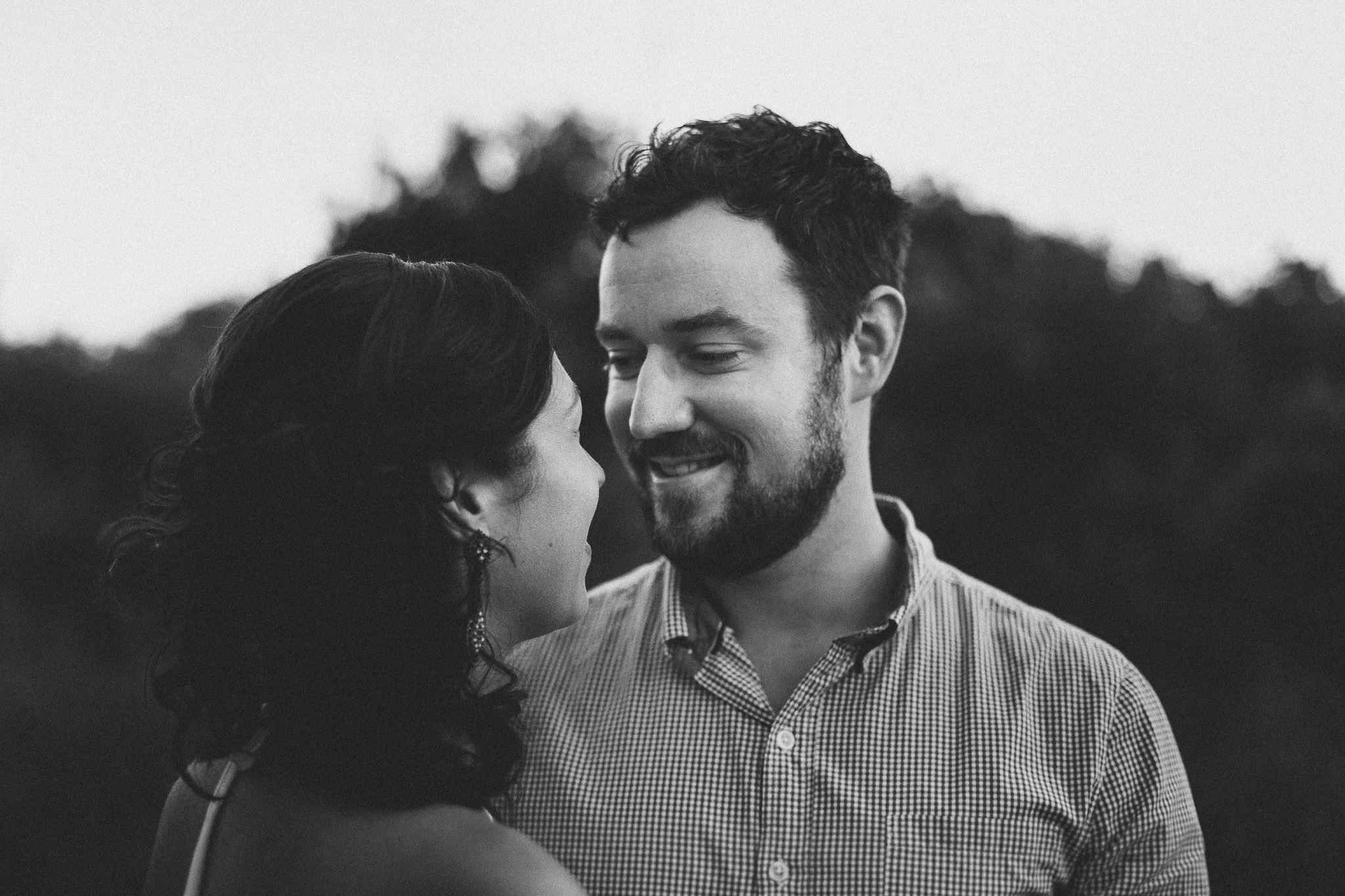 engagement photo shoot black and white