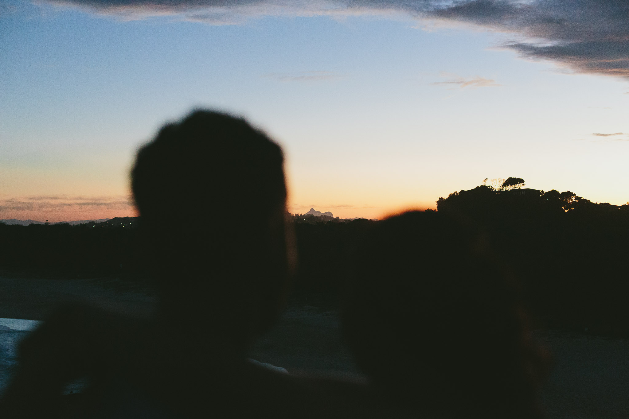 Mt warning sunset Fingal beach engagement photo shoot