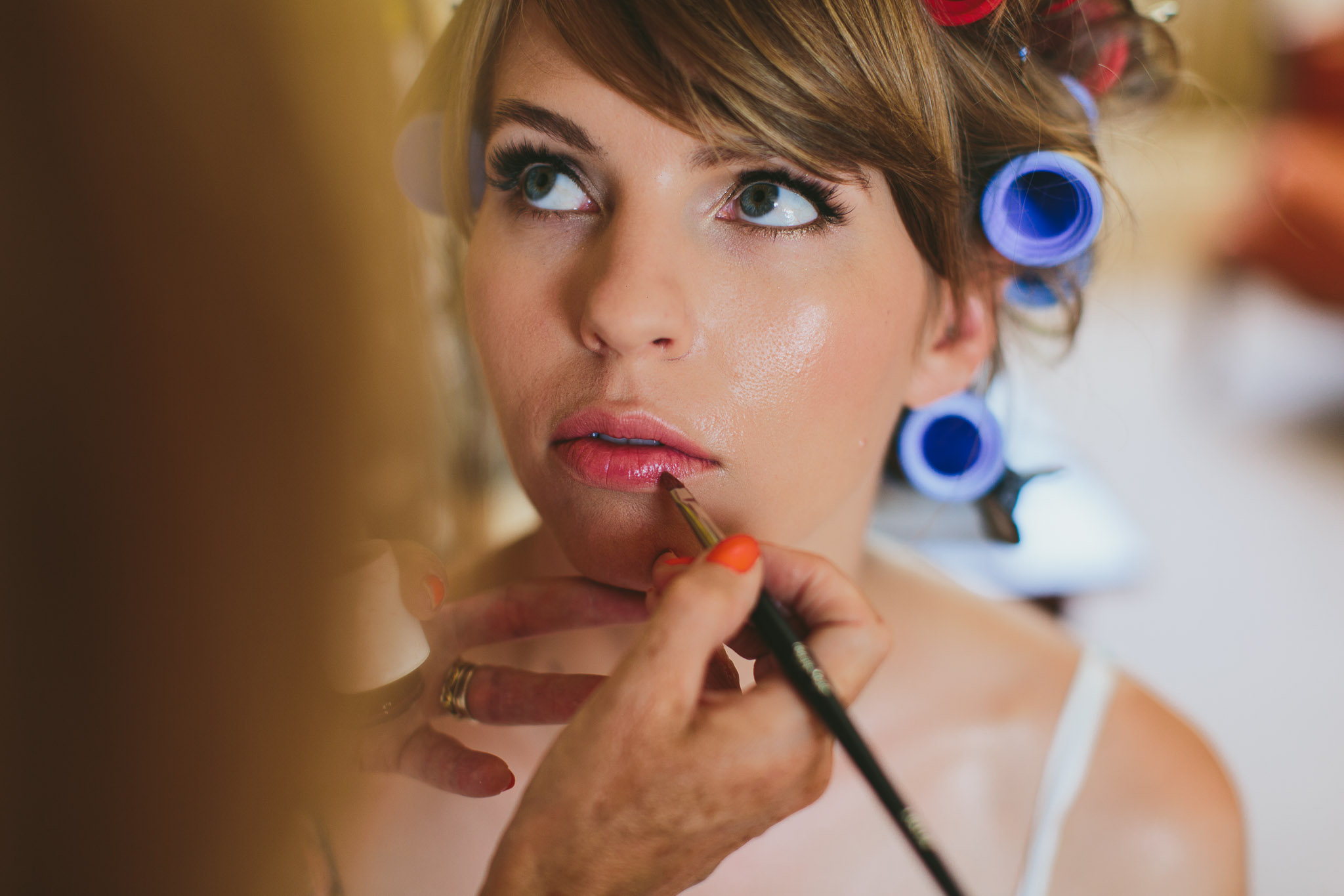 French professional wedding photographer makeup bride