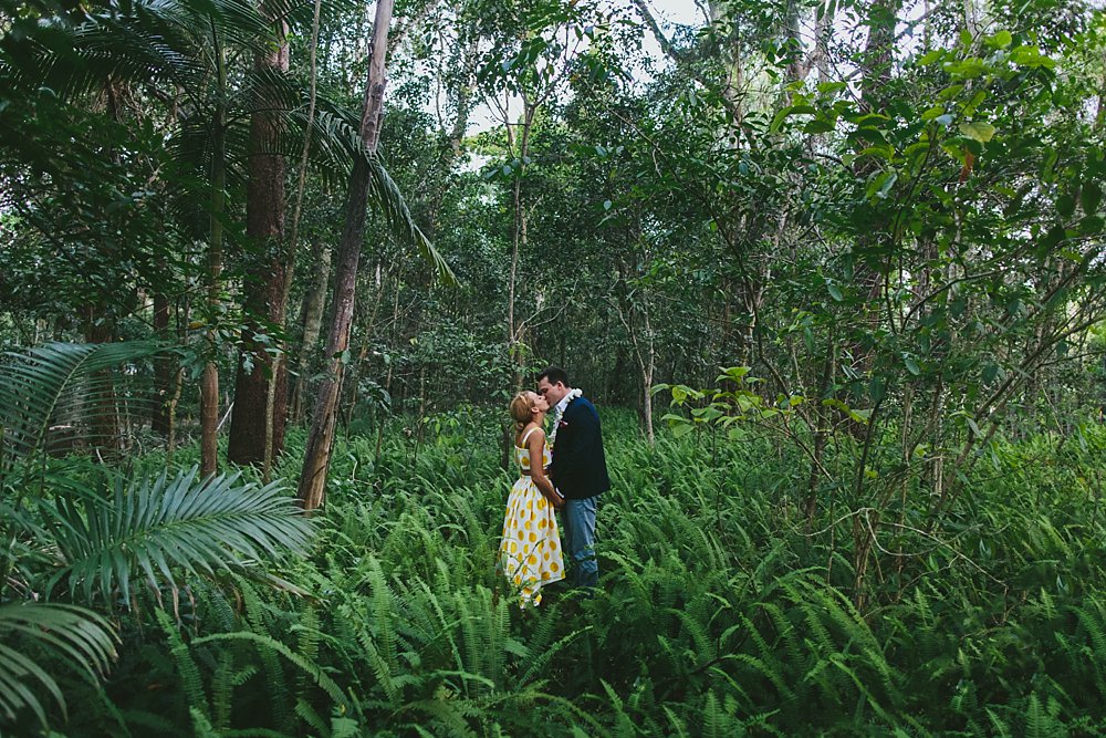 Sunshine Coast bride and groom forest photoshoot