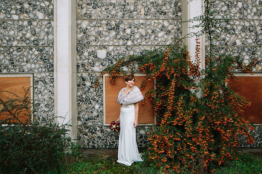 Bride portrait London England