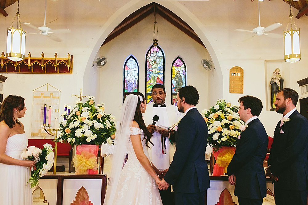 Bahamian wedding church priest 