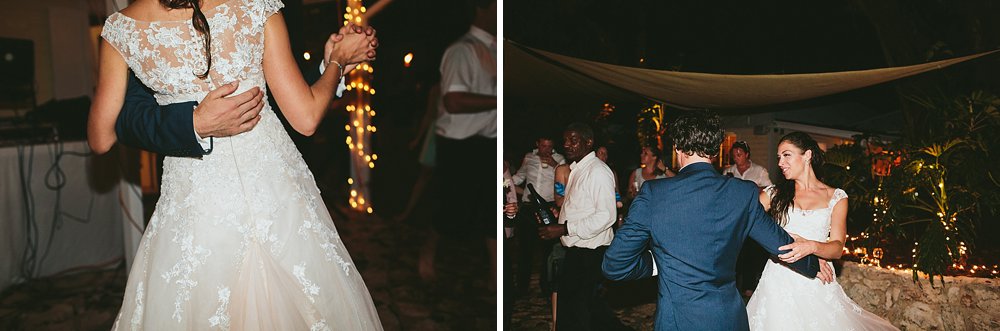 Bahamian wedding bride and groom first dance groove