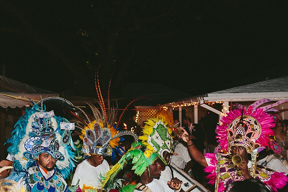 Bahamian wedding party traditional instruments and musicians