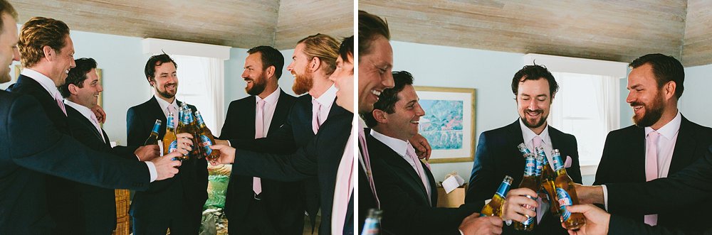 Bahamian wedding groom and groomsman