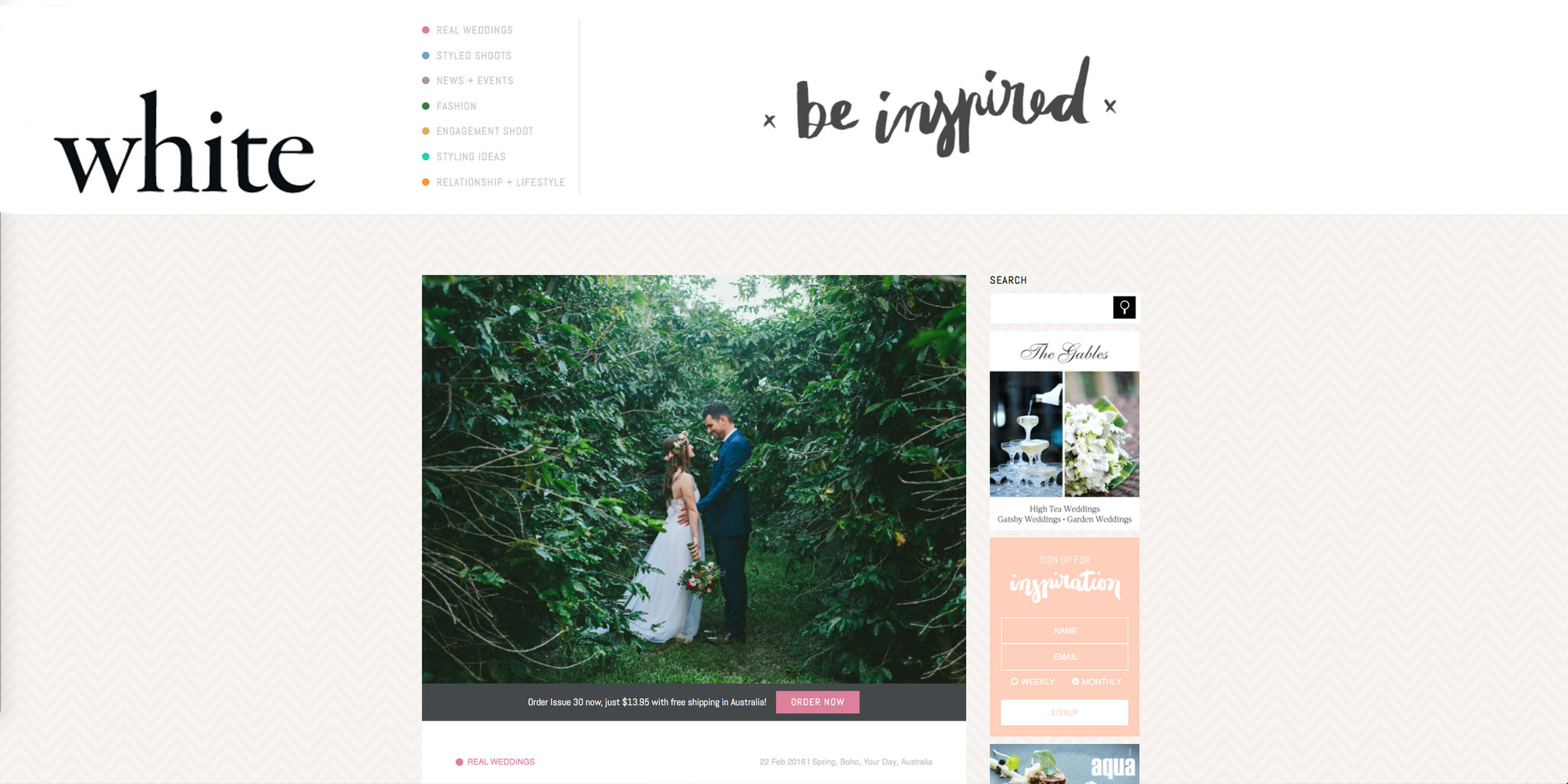 featured white magazine