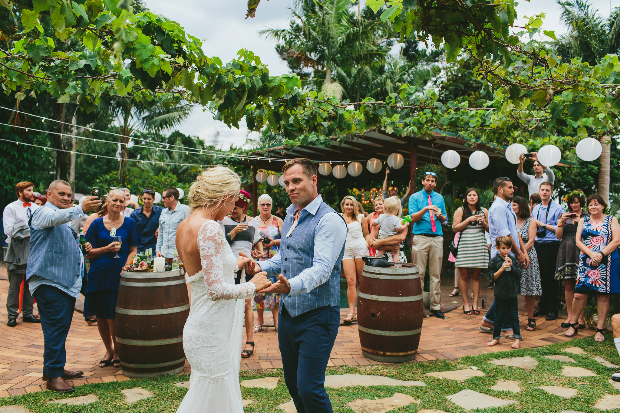 Byron Bay weddings bride and groom first dance