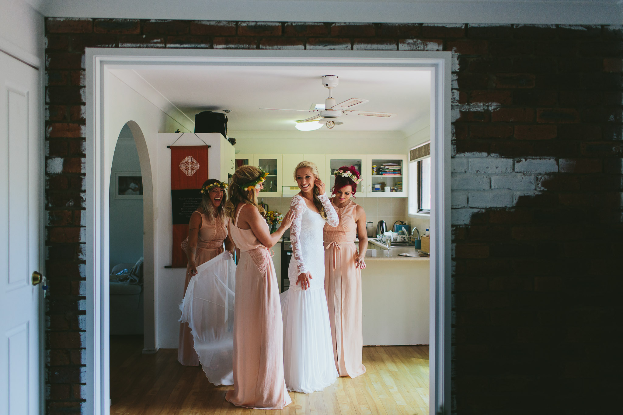 Byron Bay weddings bride in dress