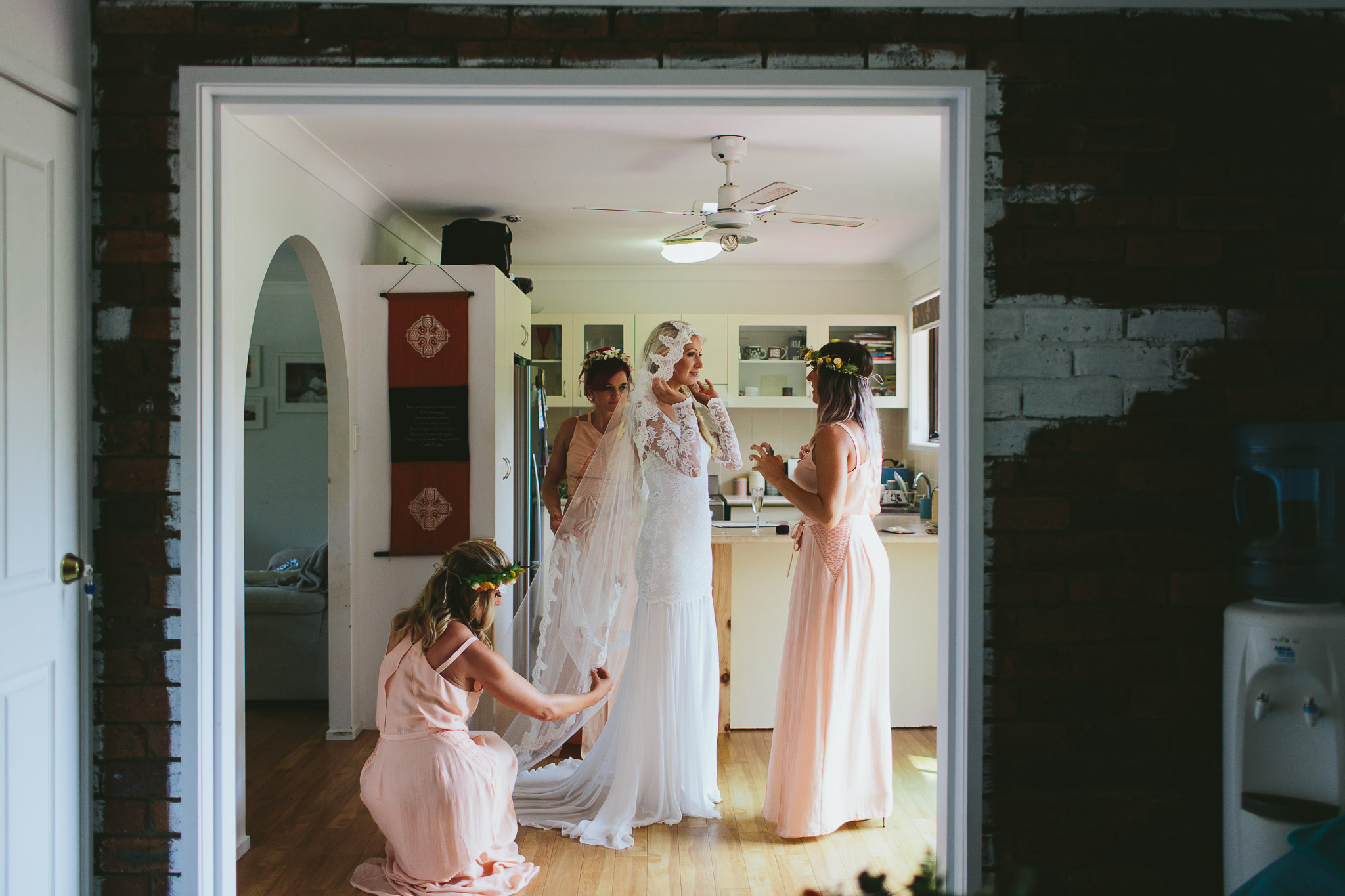 Byron Bay weddings bride and bridesmaid