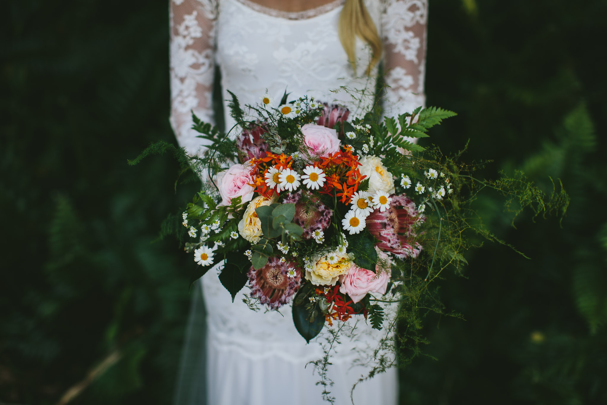 Byron Bay weddings bride bouquet