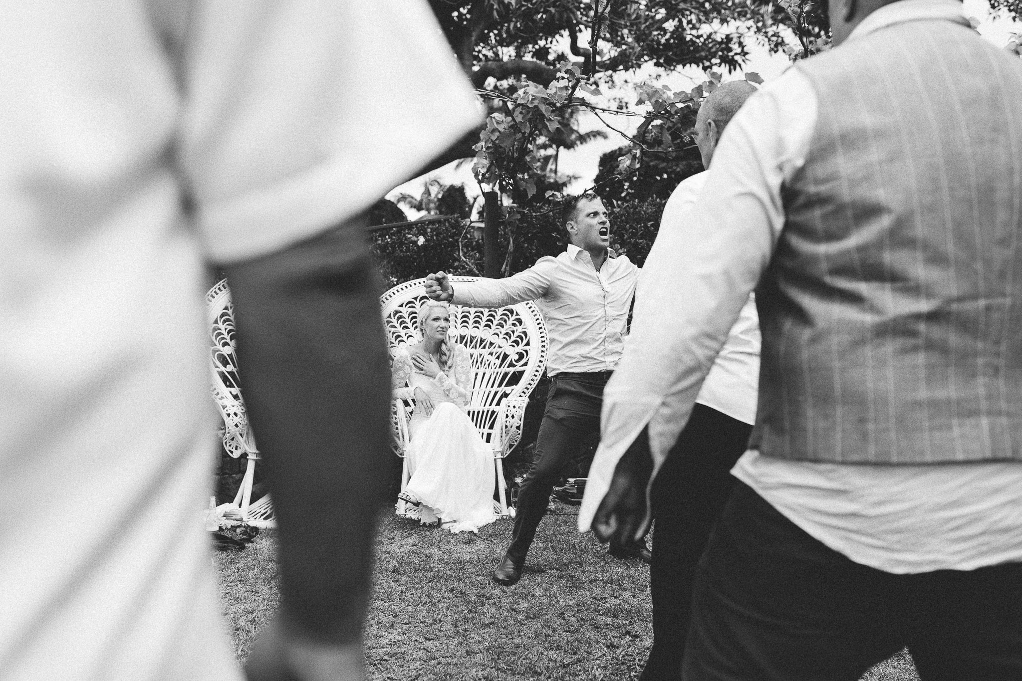 Byron Bay weddings groom haka