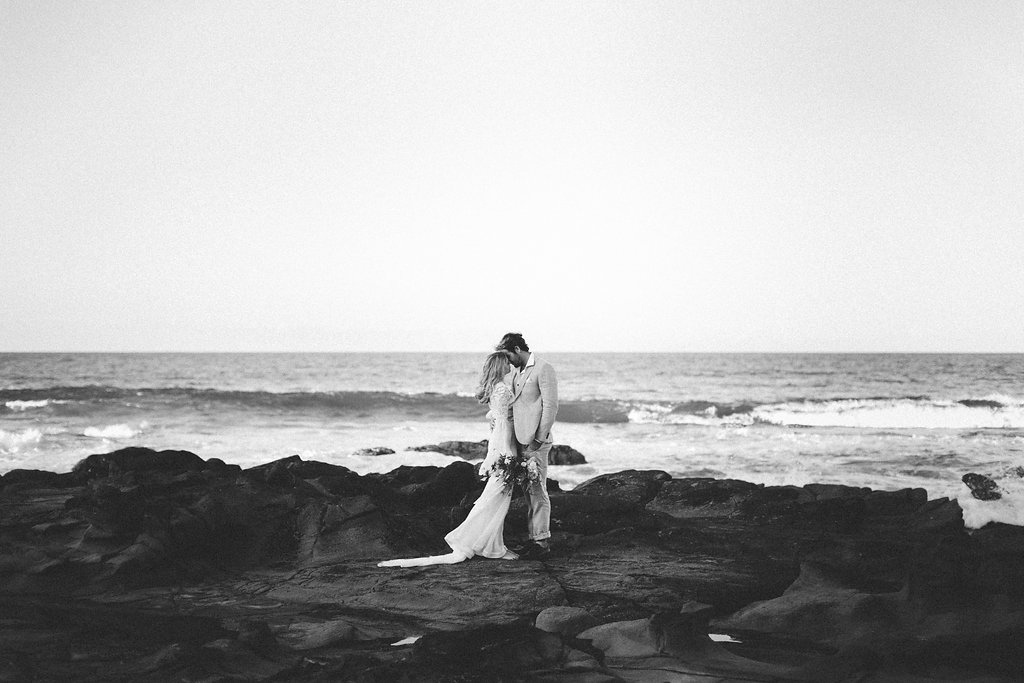 bohémien wedding married on the beach