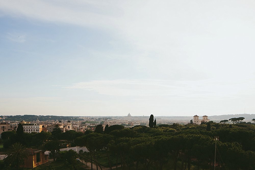Rome wedding landscape sunset