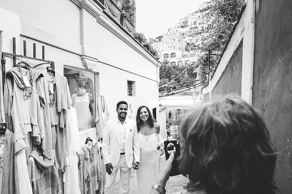 Bride and groom paparazzi Amalfi Coast