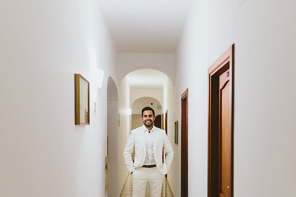 Positano wedding groom