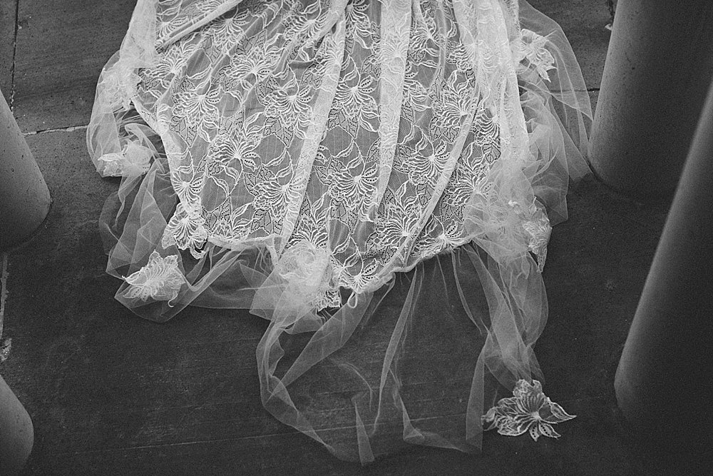 Positano wedding dress train