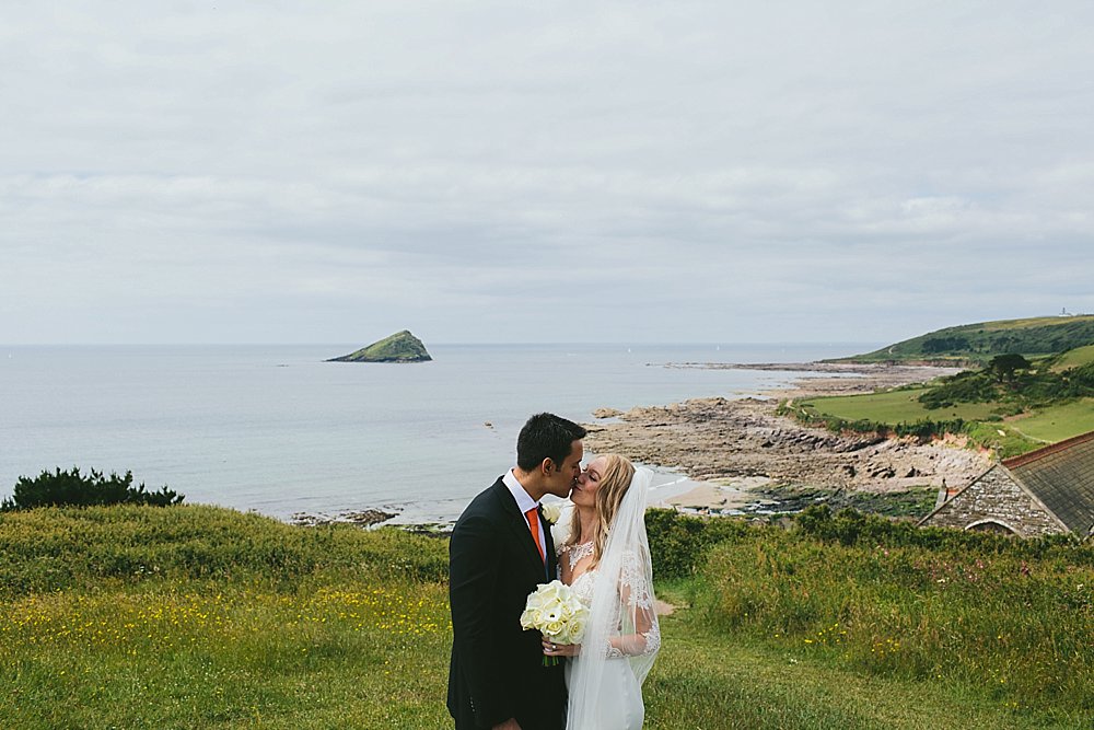 Bristol wedding bride and groom kiss
