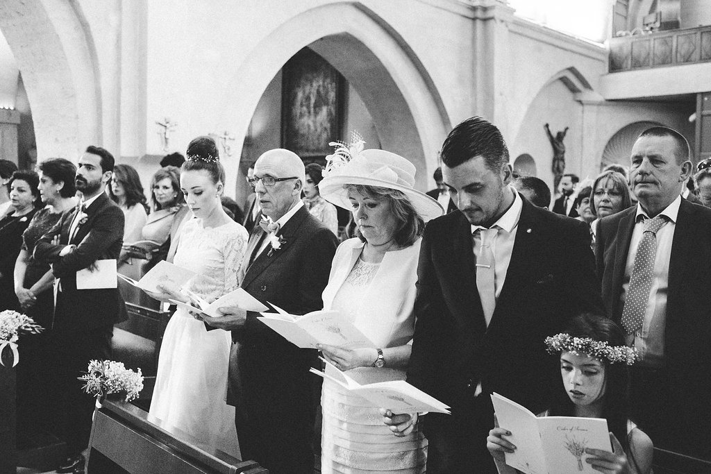 family of the bride church wedding