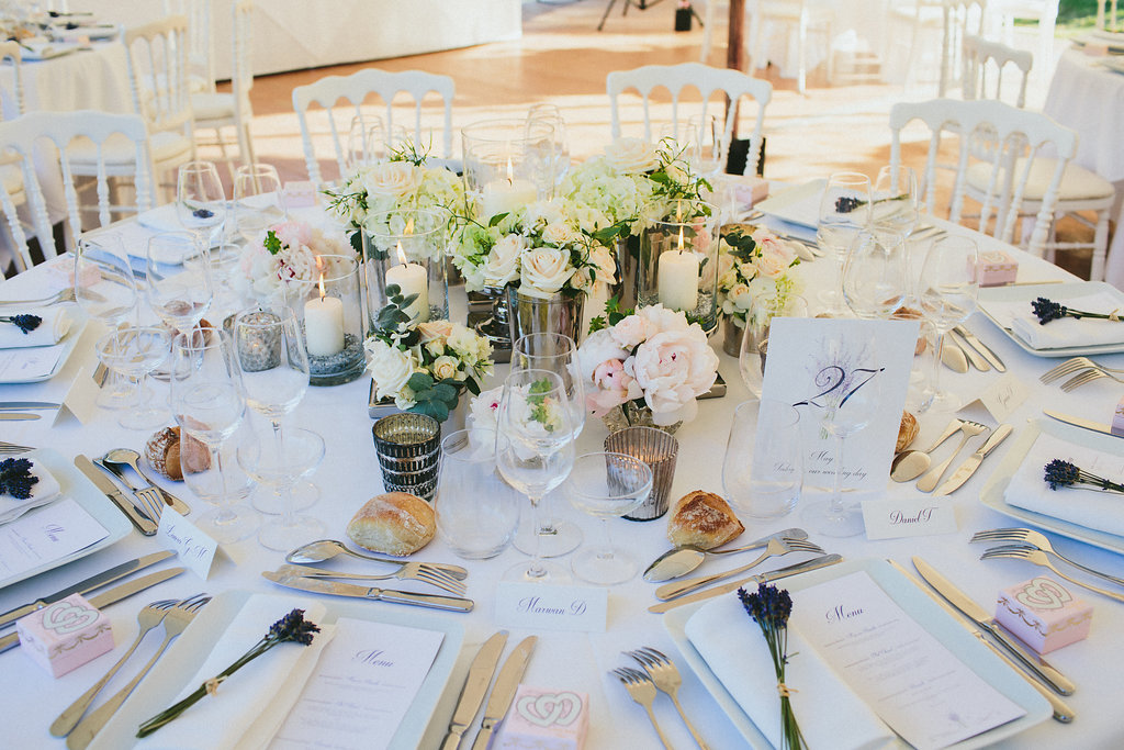 Provence French Wedding table setting