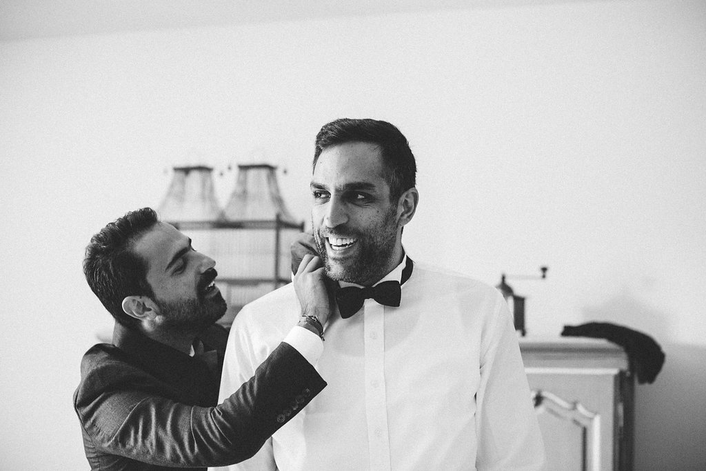 Provence wedding grooms bowtie