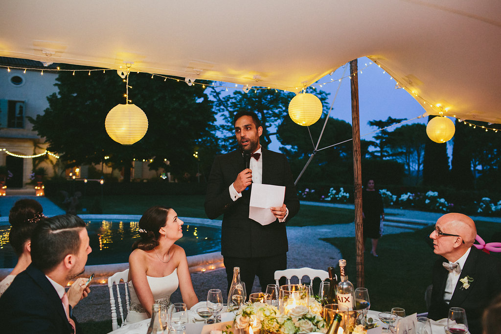 groom speech Provence French Wedding