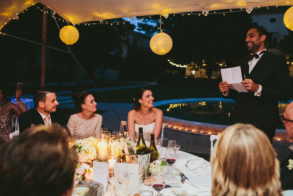 Provence French Wedding groom speech