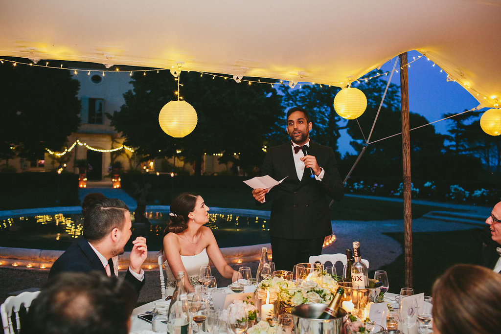 Provence French Wedding groom speech