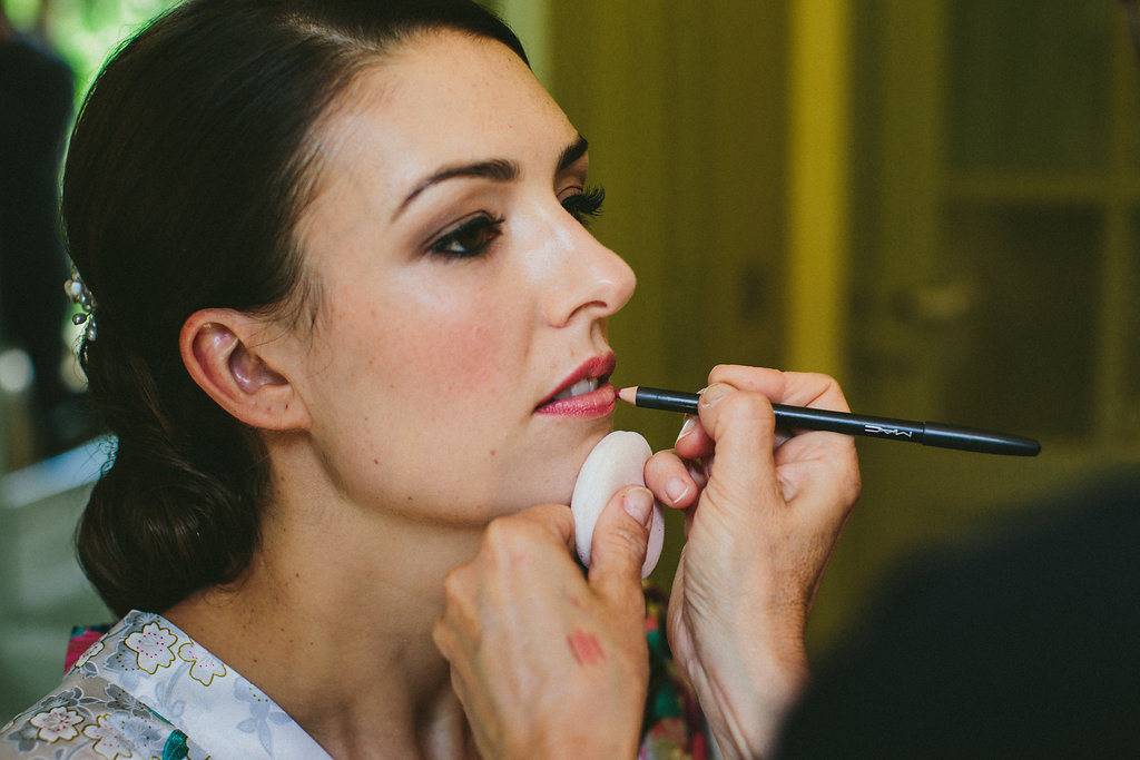 Provence wedding brides lipstick