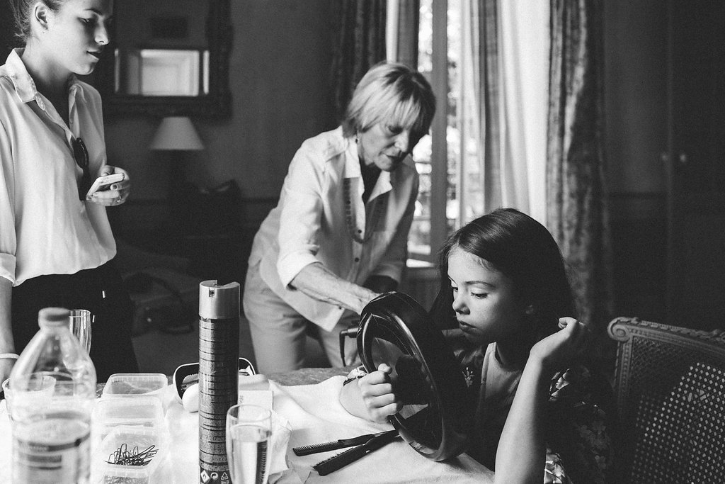 Provence wedding flower girl