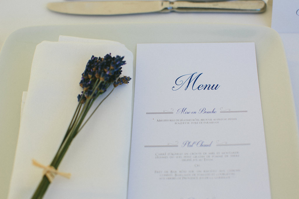 wedding dinning menu