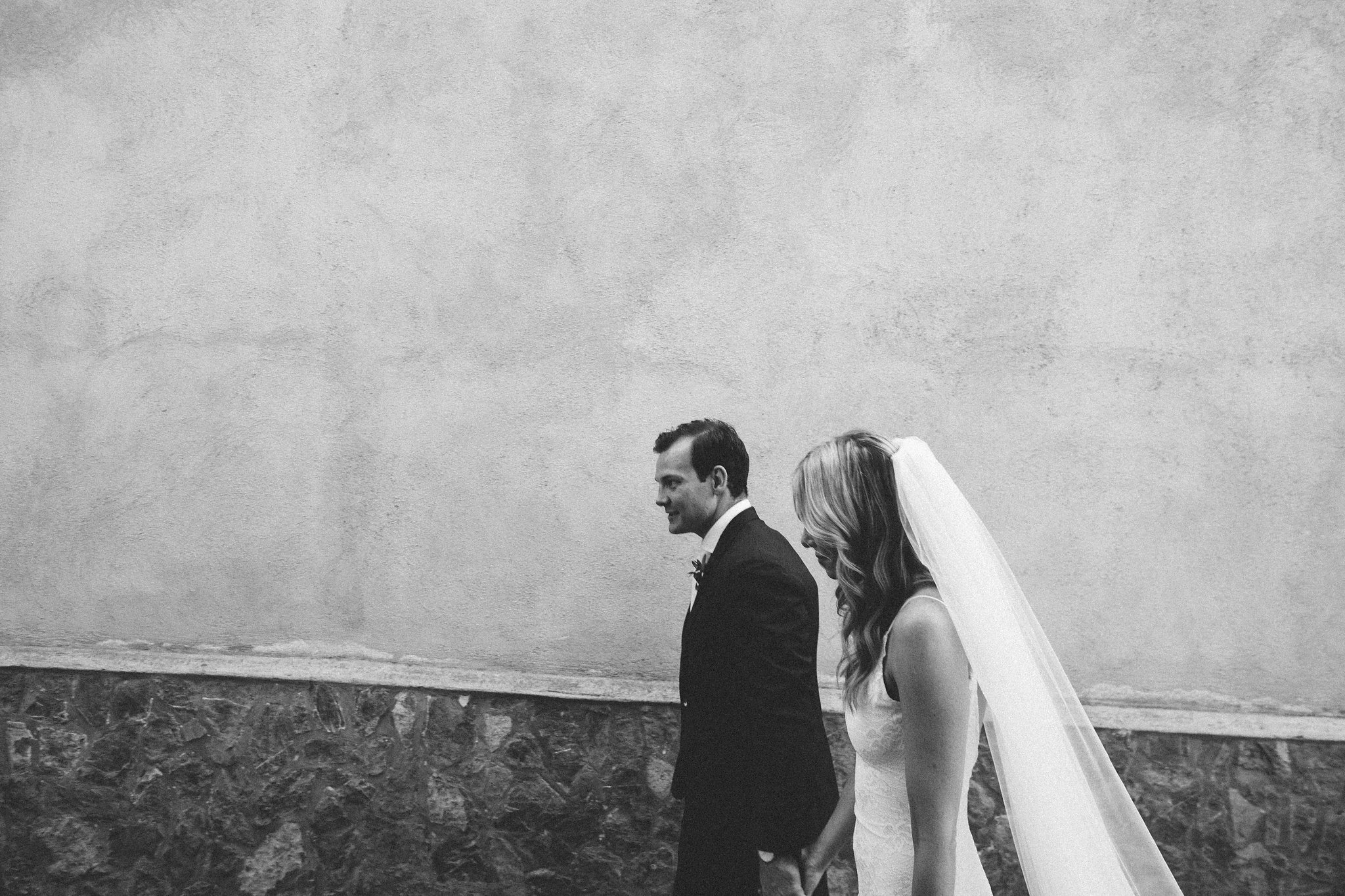 Bride and groom in Ravello Italy