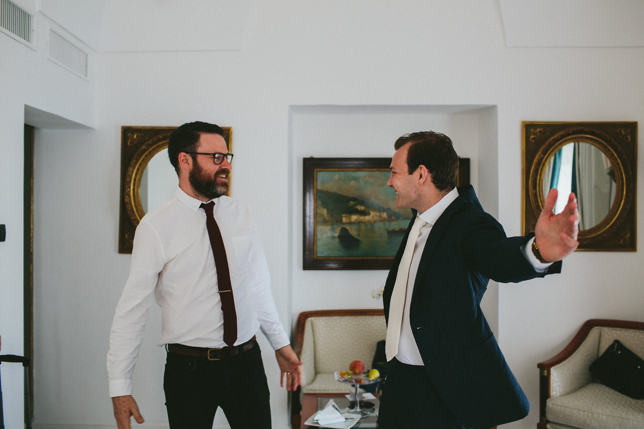 Groom and Groomsman hangout