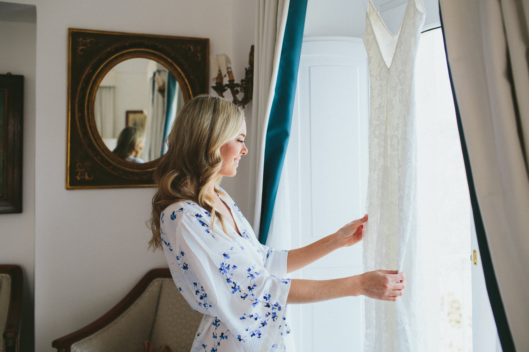 bride Grace loves lace wedding dress