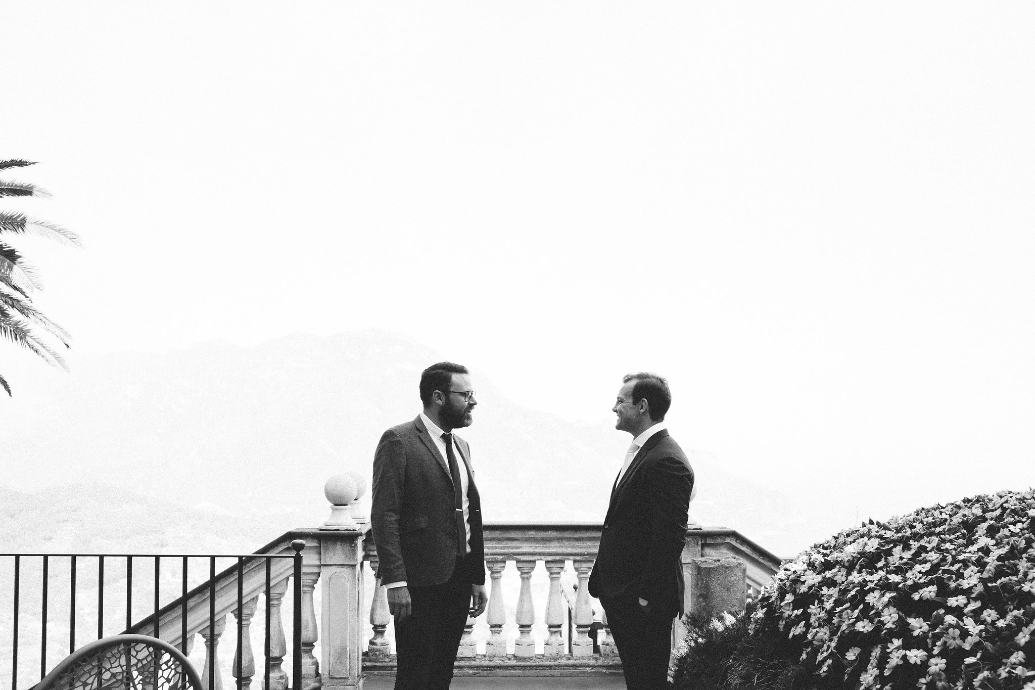 Groom and Groomsman Italian destination wedding 