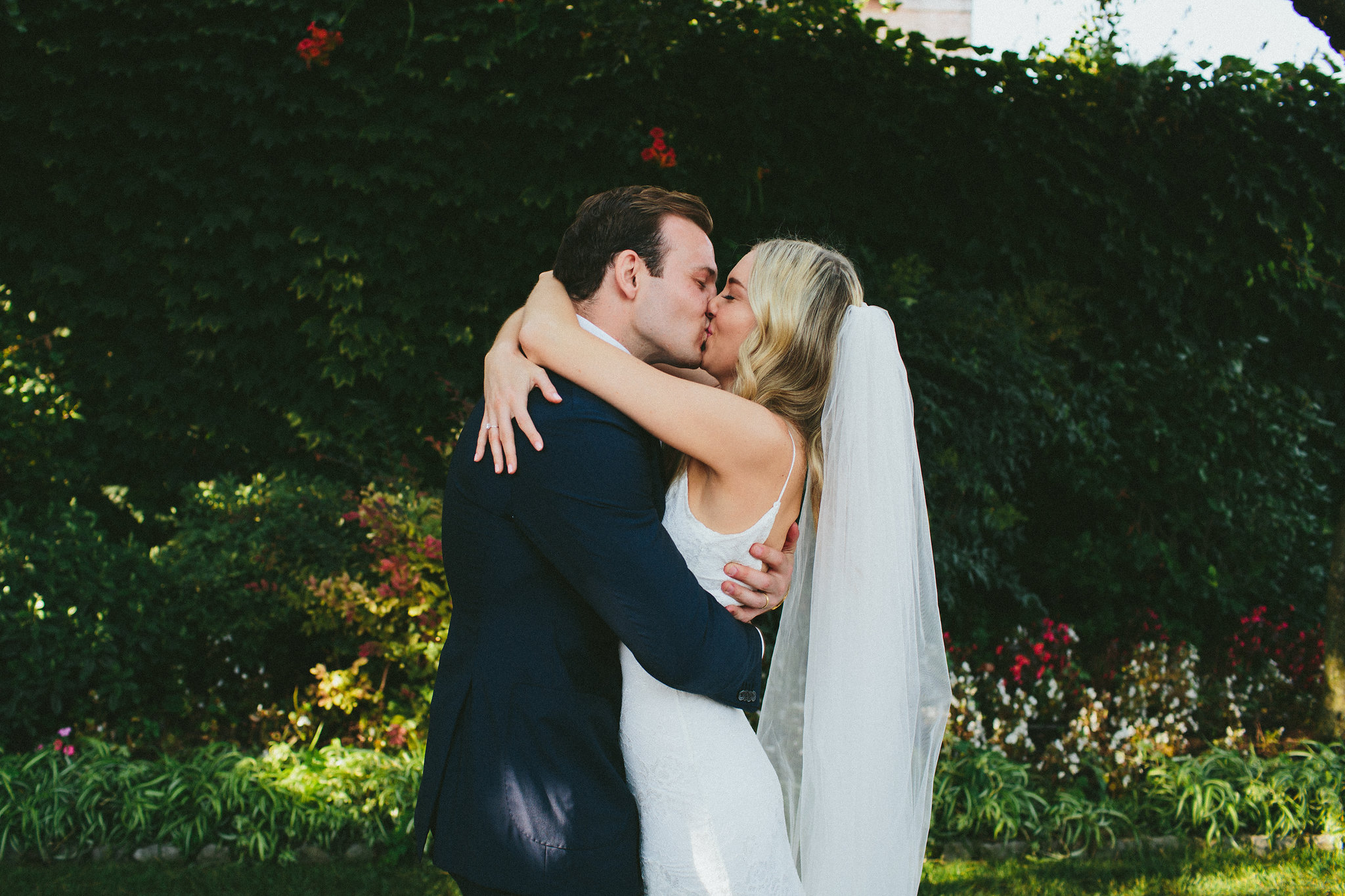 First kiss Ravello garden destination wedding