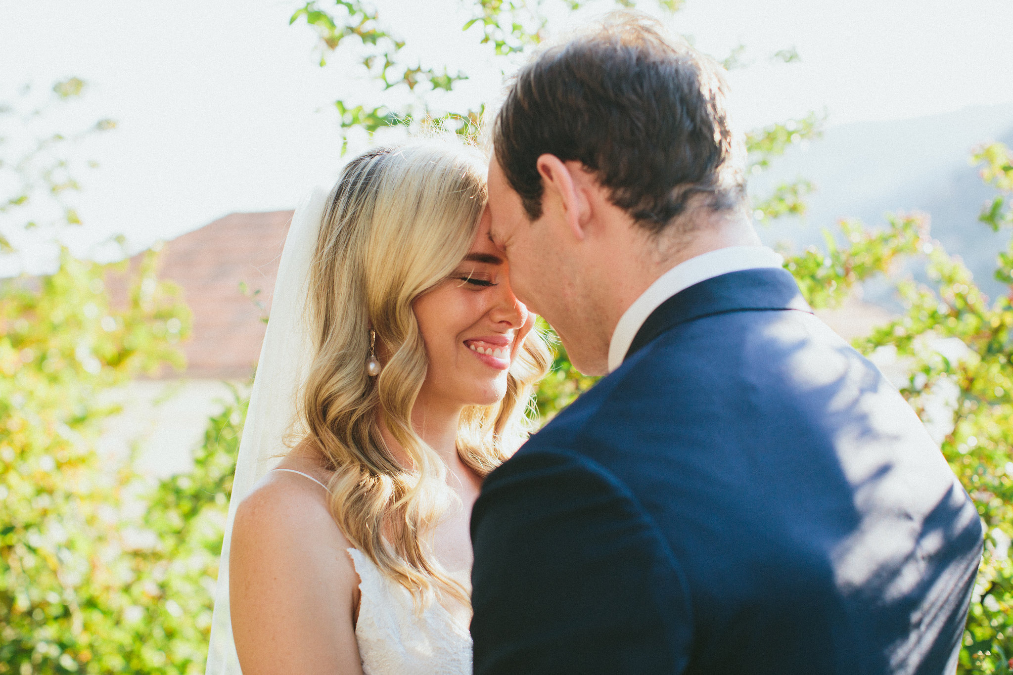 bride and groom foreheads touching Ravello wedding 