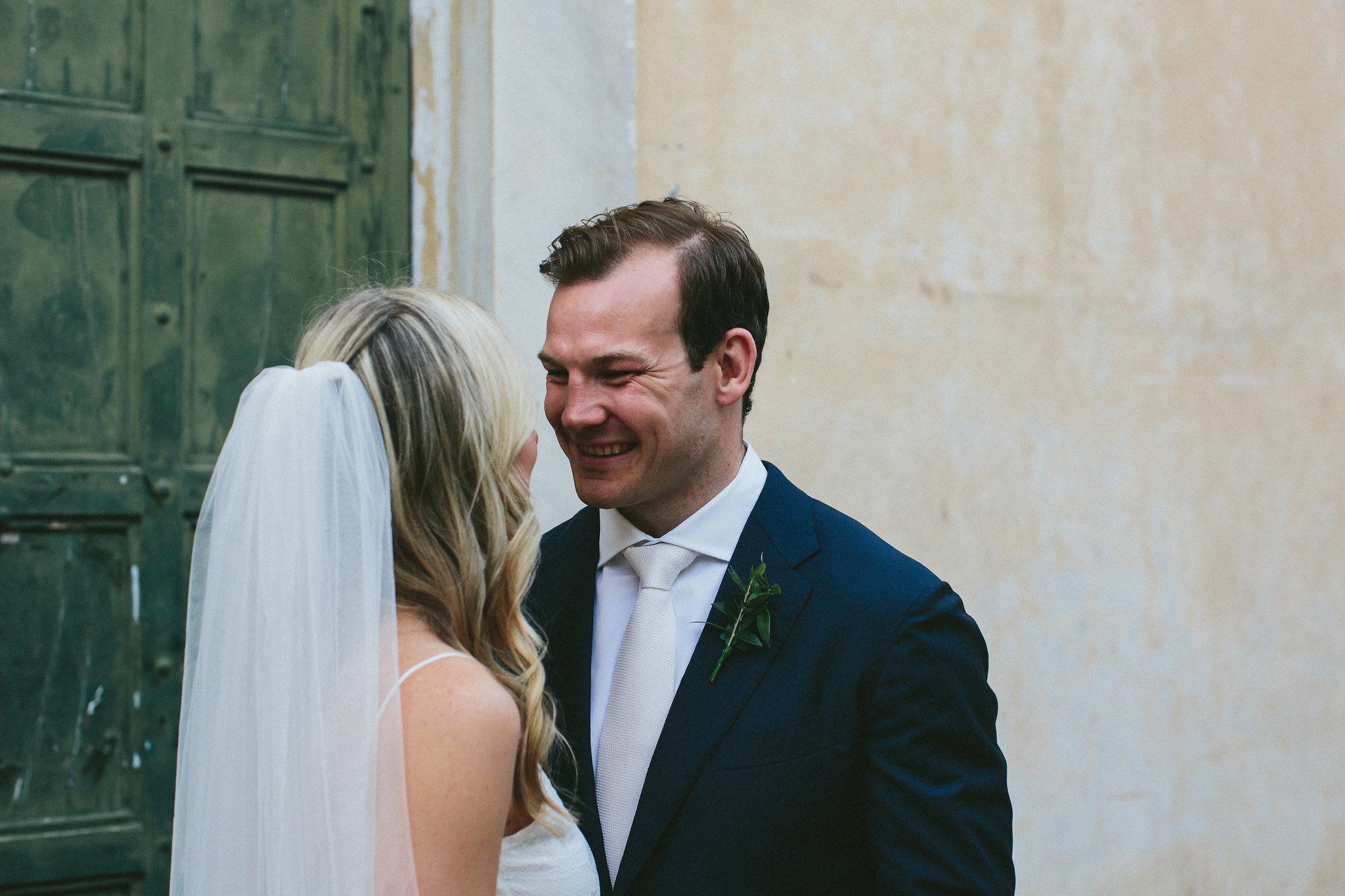 portraits bride and groom smiles