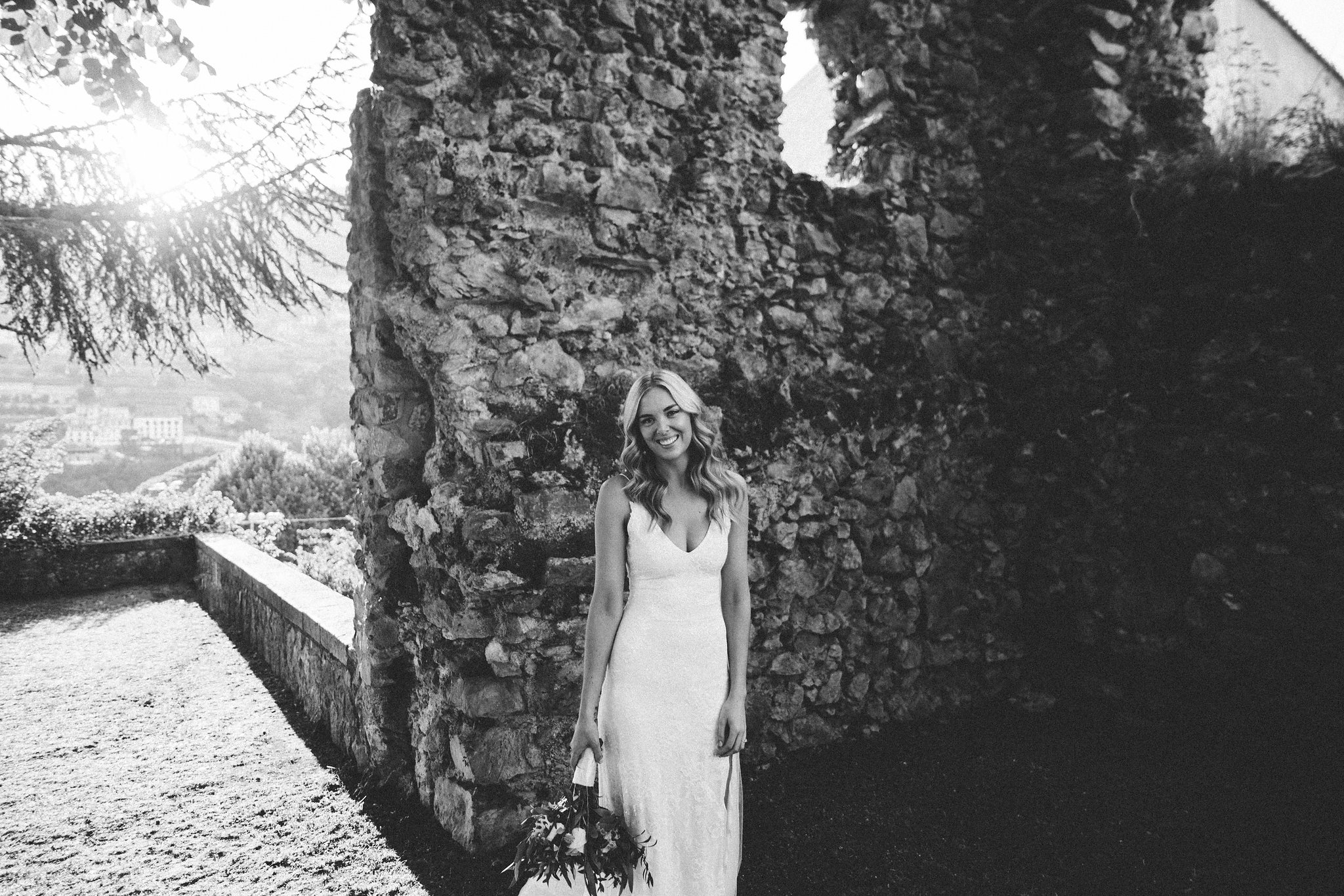 Portrait bride destination wedding Italy