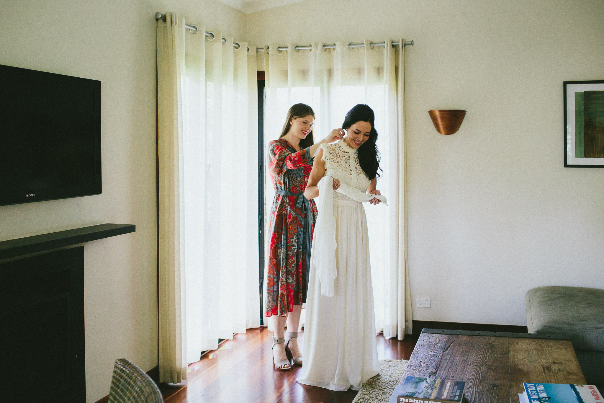 Sunshine Coast Australia Wedding bridesmaid and bride