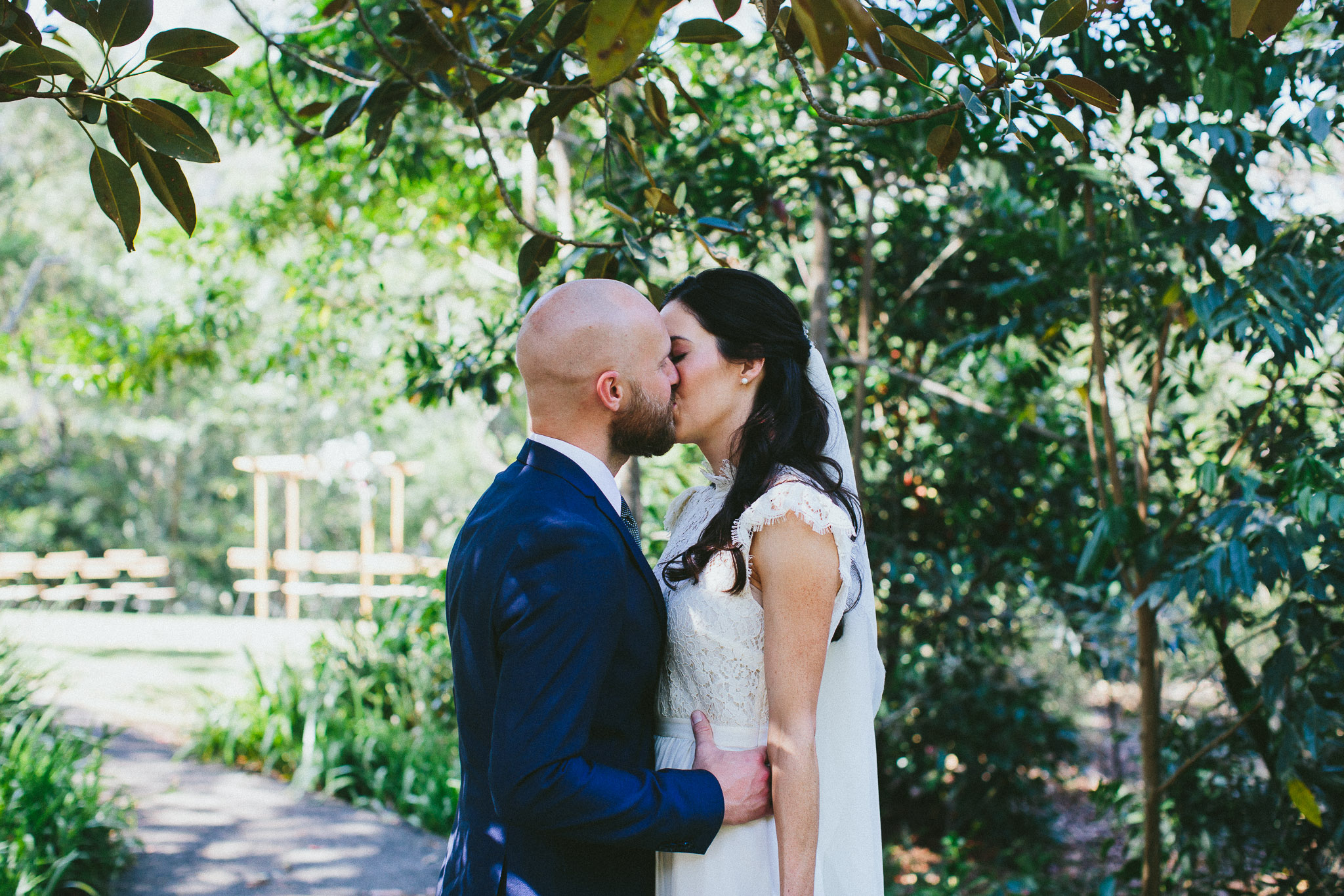 Sunshine Coast Australia Wedding kiss photo session