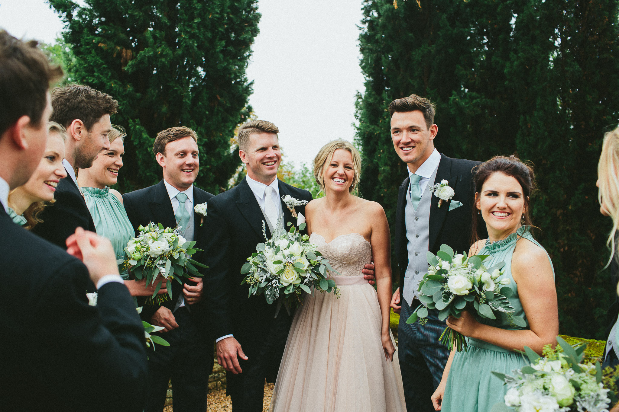 A french destination wedding wedding party