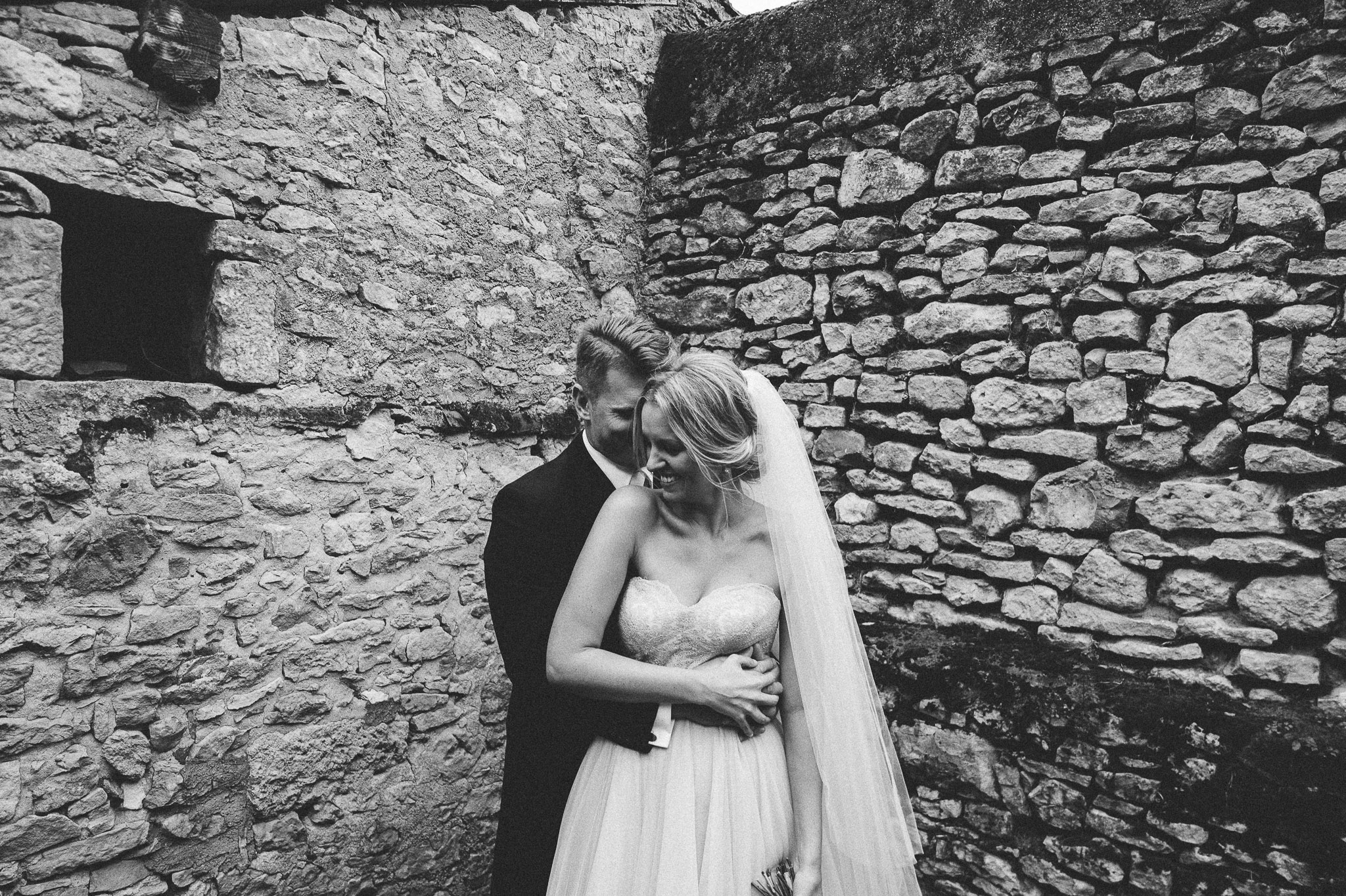 bride and groom in love