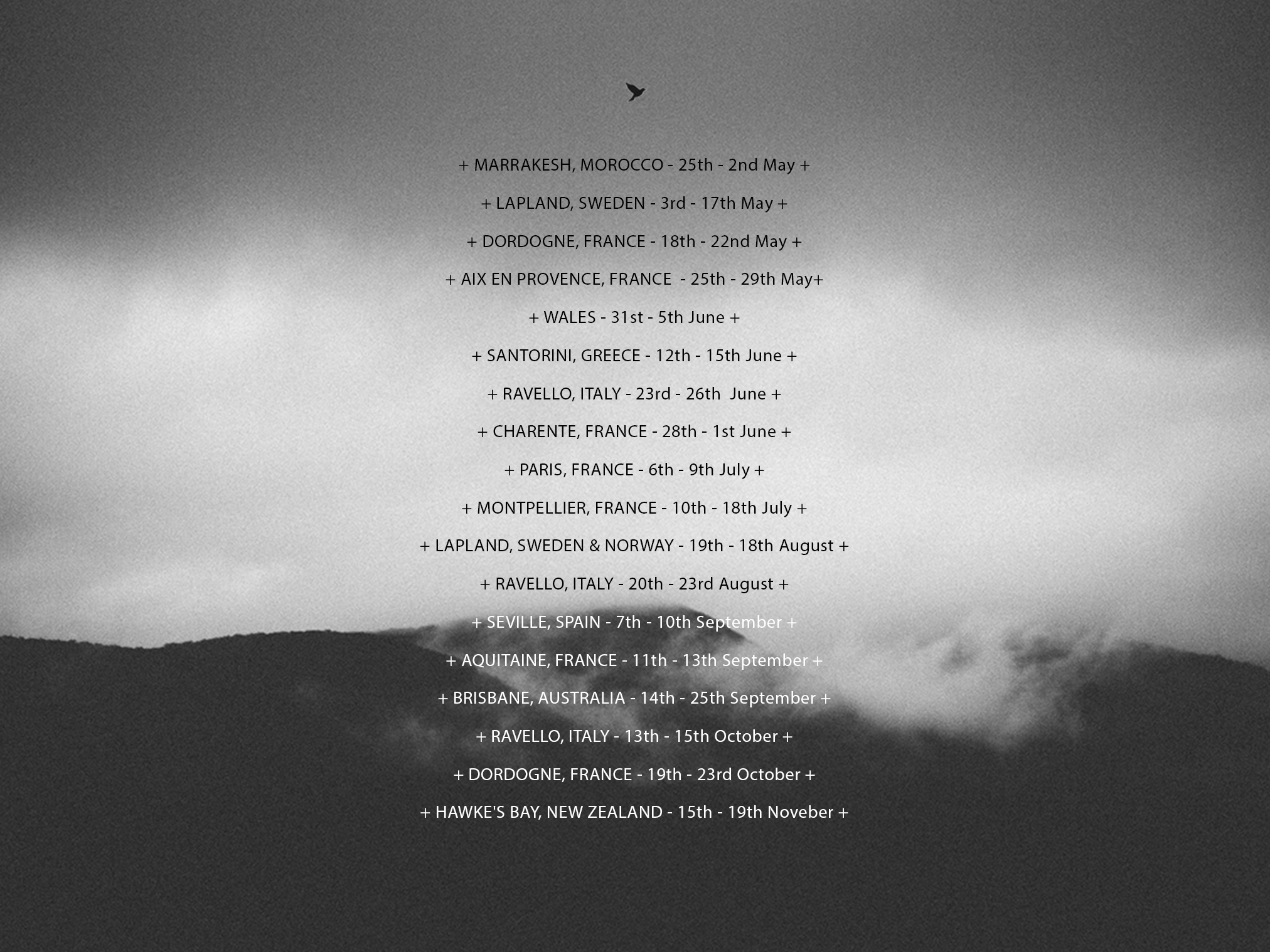 A Year's Journey Through Photography tour dates