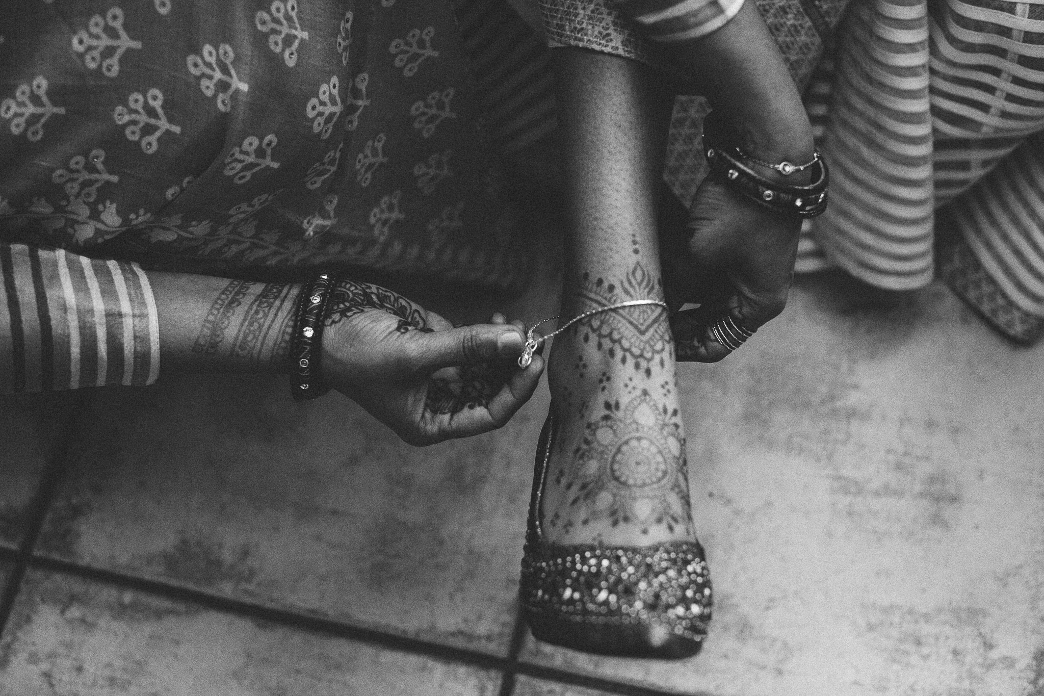 Bride ankle bracelets Indian wedding