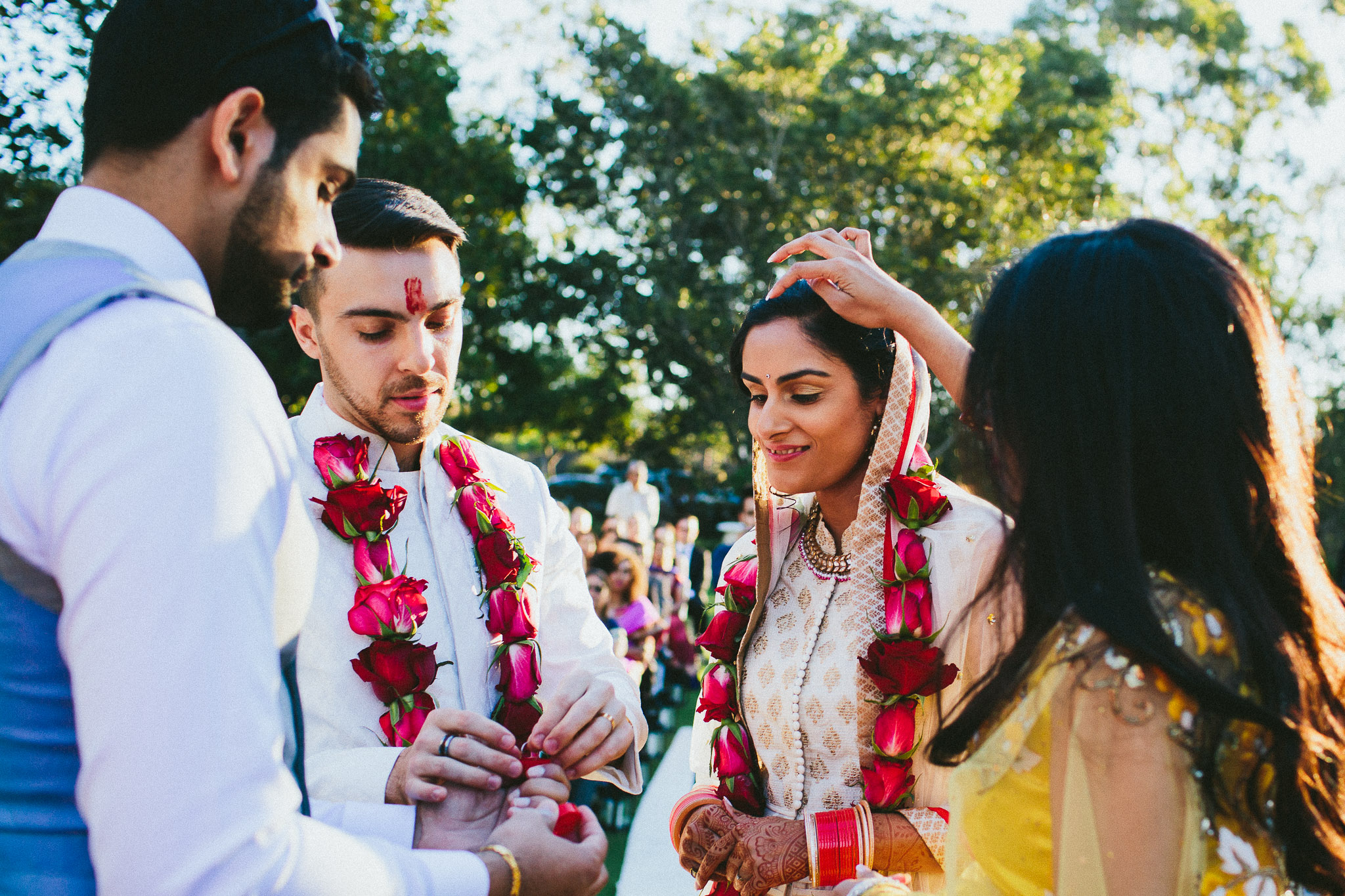 Indian ceremony bride and groom